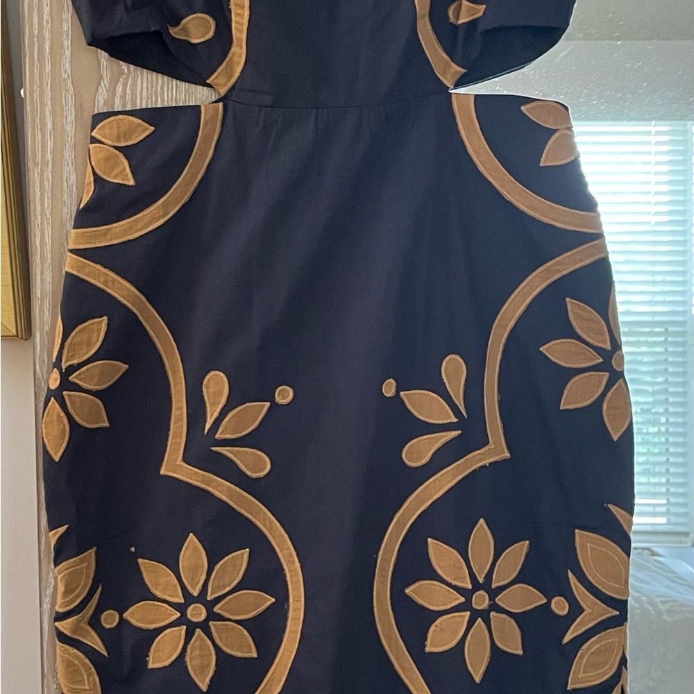 By Anthropologie cut-out appliquéd midi sheath dress. NWT, never worn. - Picture 5 of 6